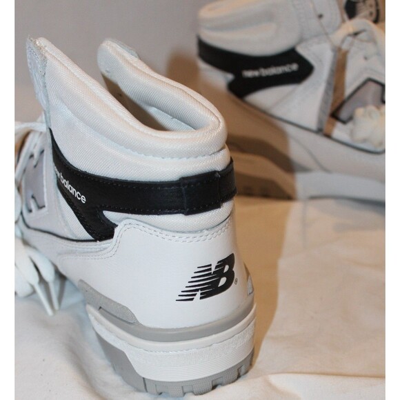 NEW BALANCE MEN\'S 650R LEATHER HIGH TOP ATHLETIC SNEAKERS WHITE BLACK NEW 13.5 main image 4